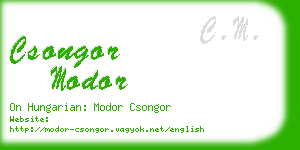 csongor modor business card